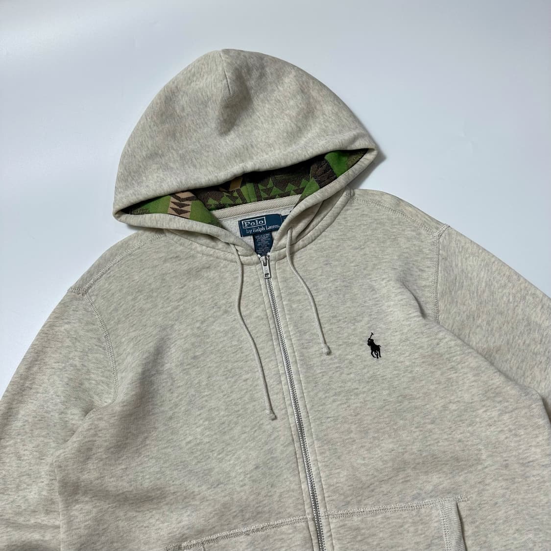 폴로 패턴 후드집업 상품이미지3