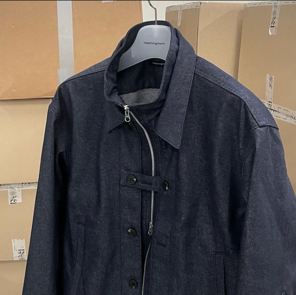 해칭룸 레이어드 트러커 자켓 인디고 상품이미지2