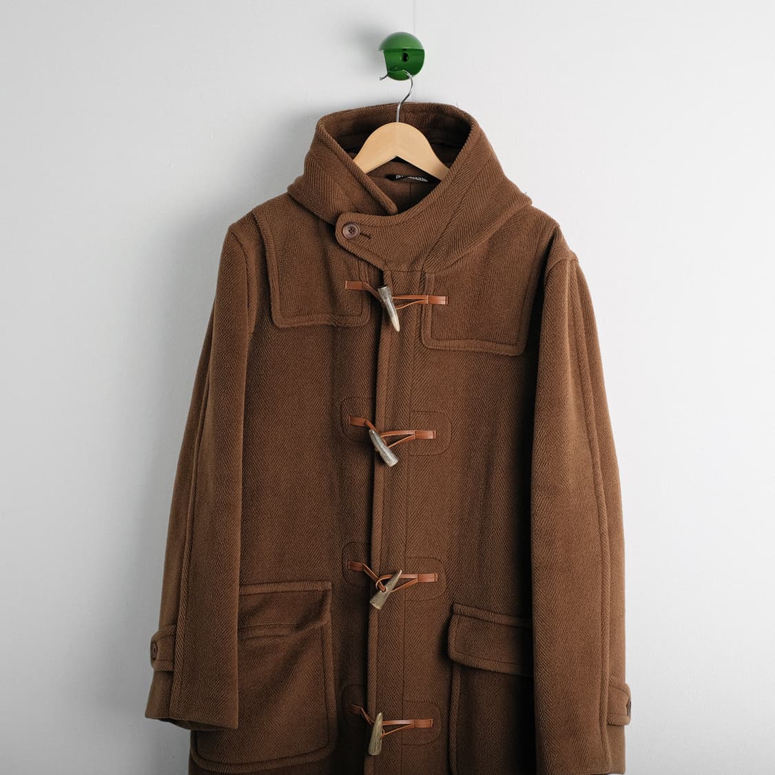 인버티어 90s MoorBrook 헤링본 울 더플코트 103-105사이즈 상품이미지3