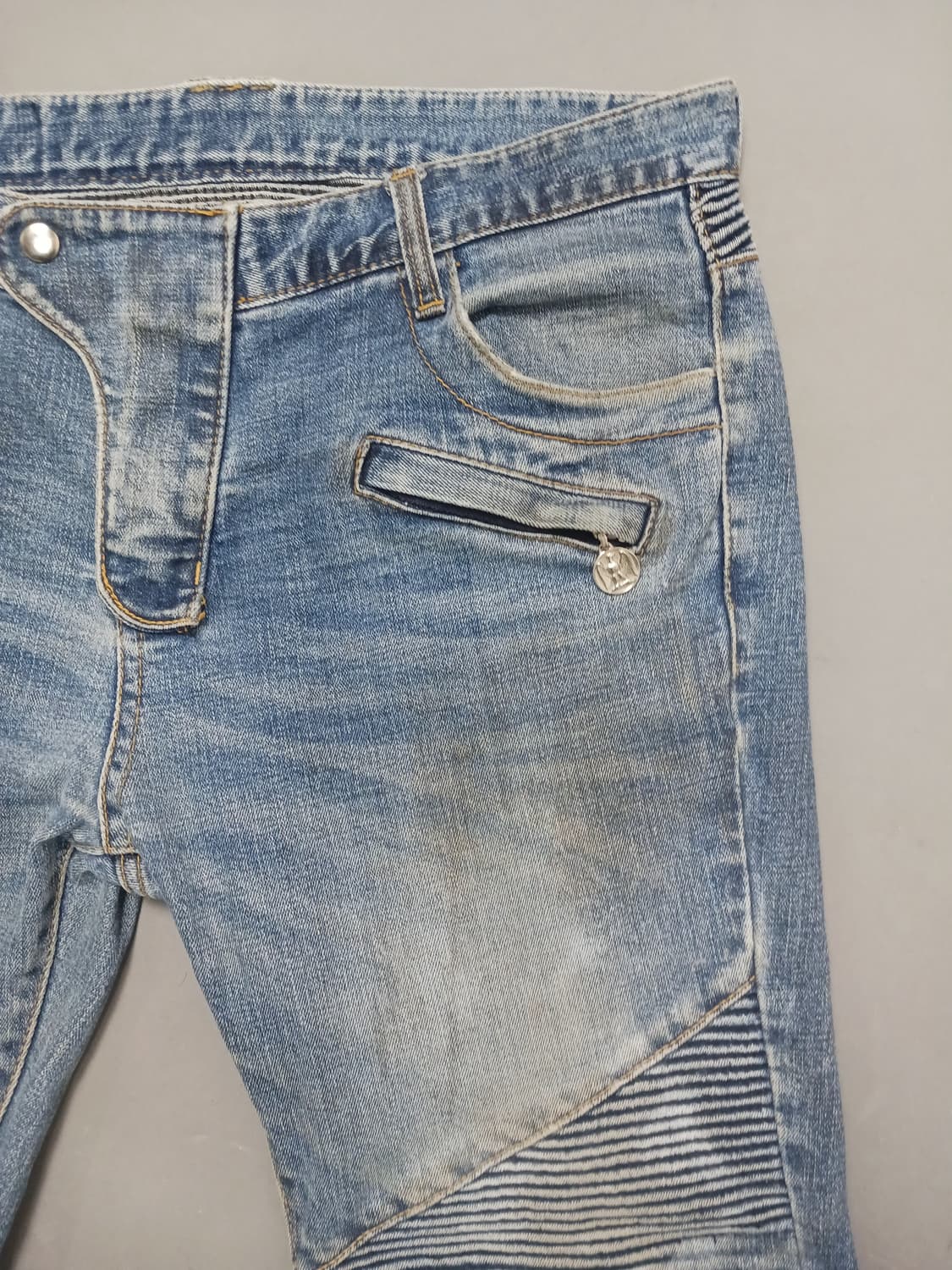 [35] 발망 더티 오일 워싱 바이커진 청바지 상품이미지4