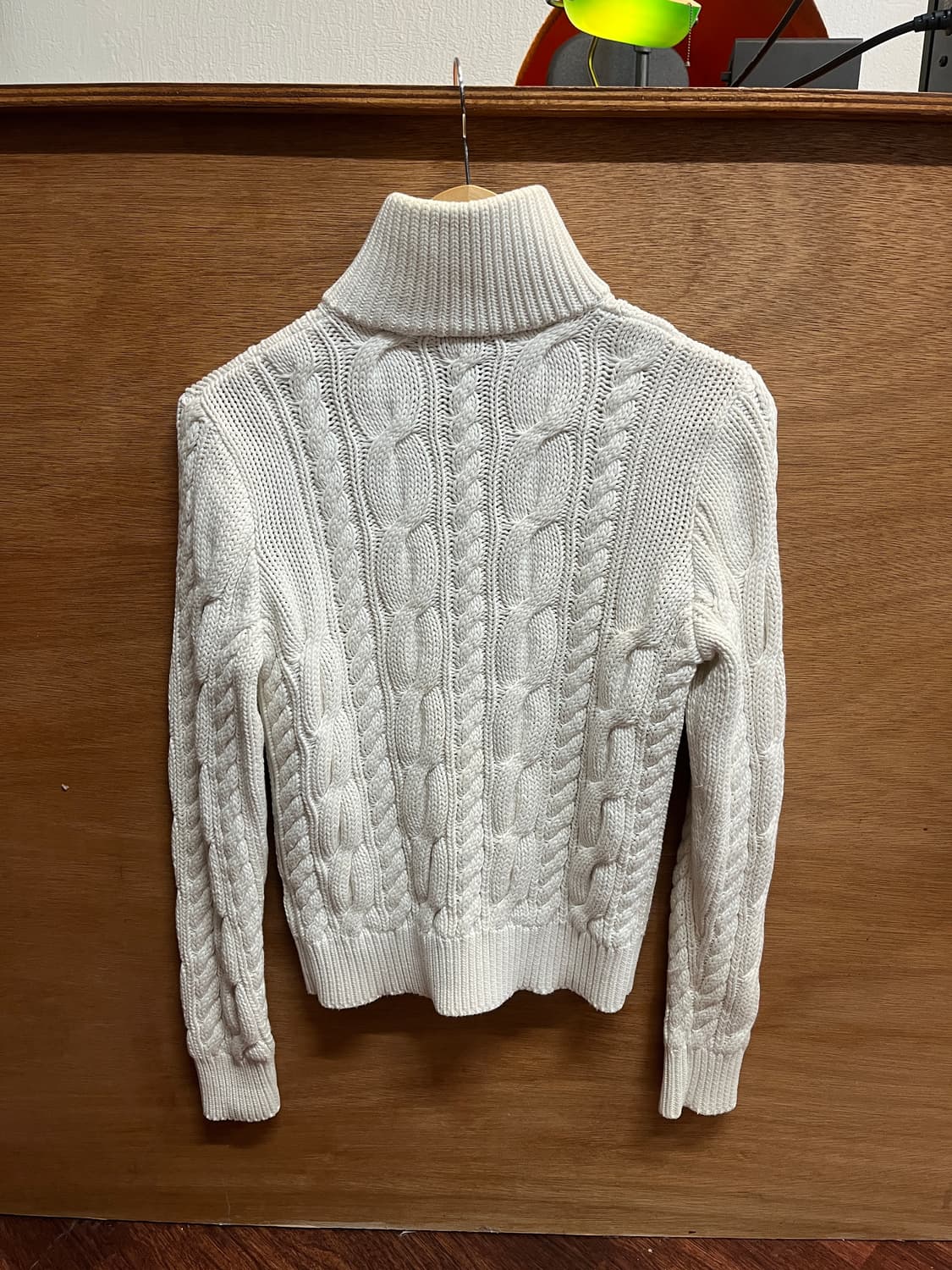 폴로 랄프로렌 아이보리 케이블 니트 집업 가디건 L 상품이미지2