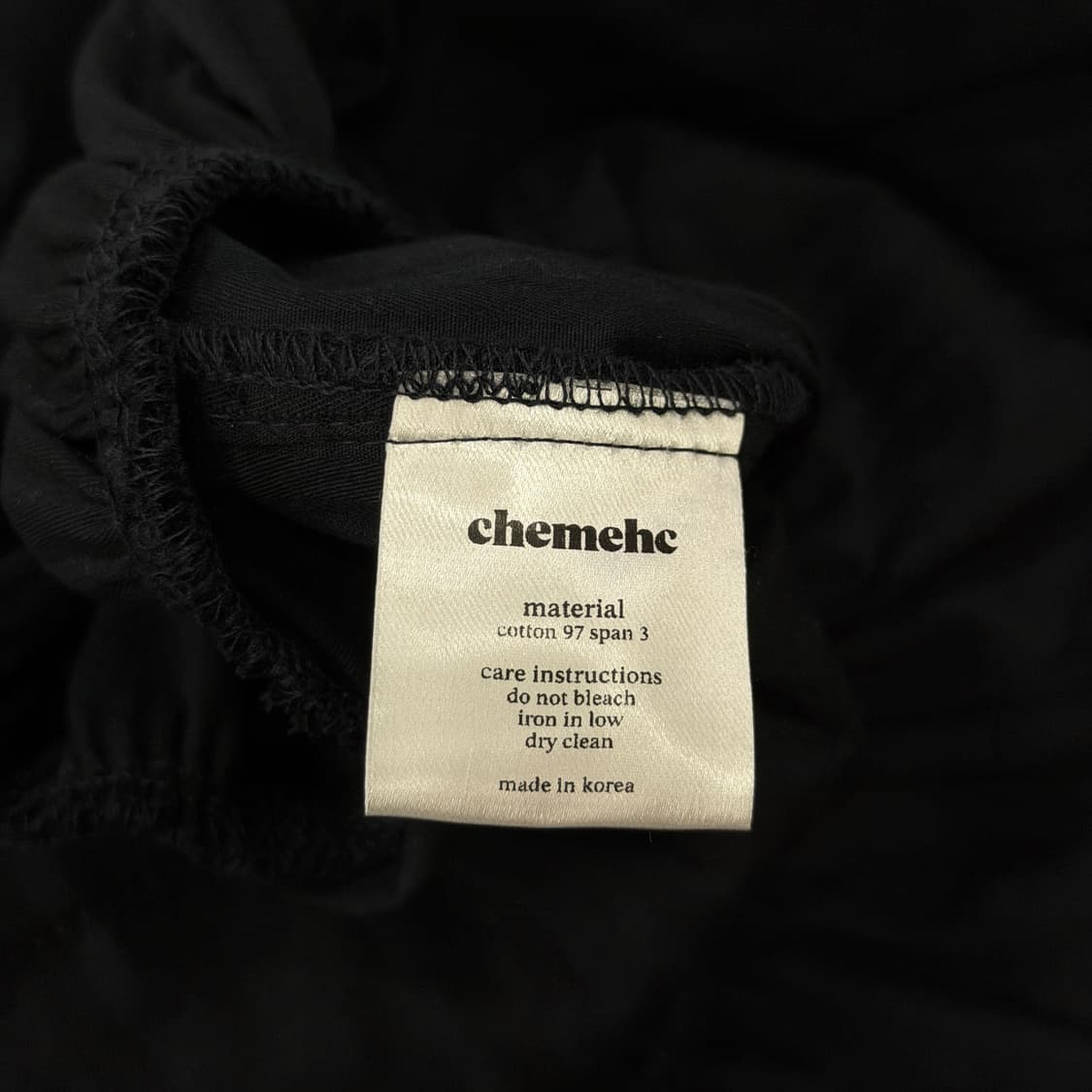 체메씨 보우 프릴 리본 셔츠 블루 블랙 상품이미지5