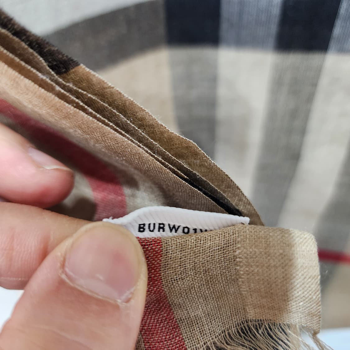 버버리 빅 카멜 체크 스카프 상품이미지7