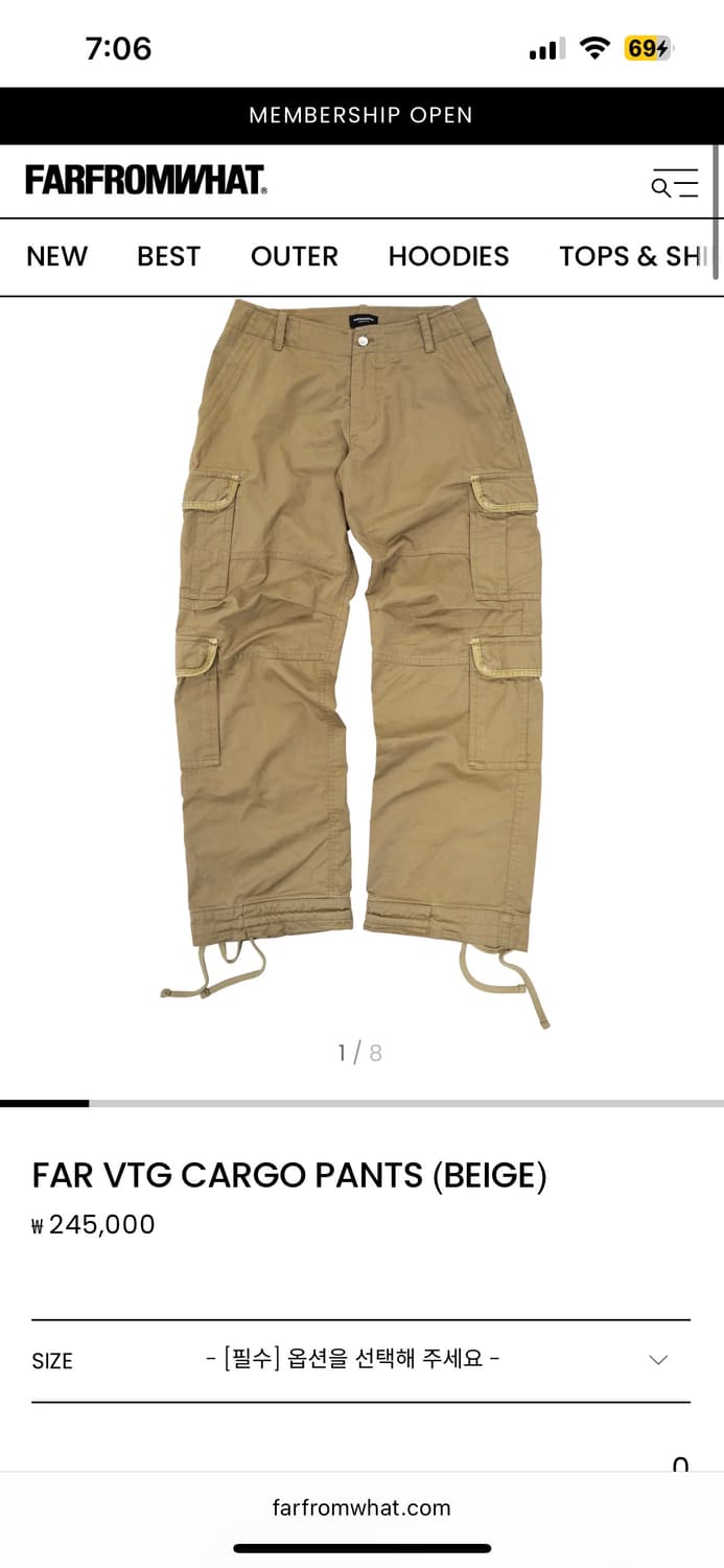 파아카이브 카고 팬츠 2사이즈 상품이미지5