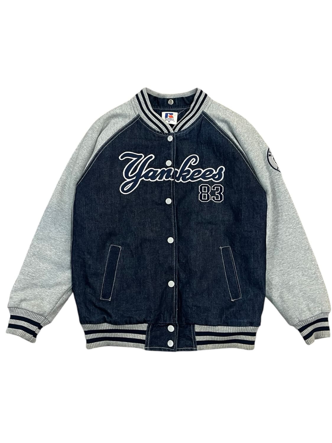 러셀 양키즈 데님 바시티 자켓 M #csz2166 상품이미지3