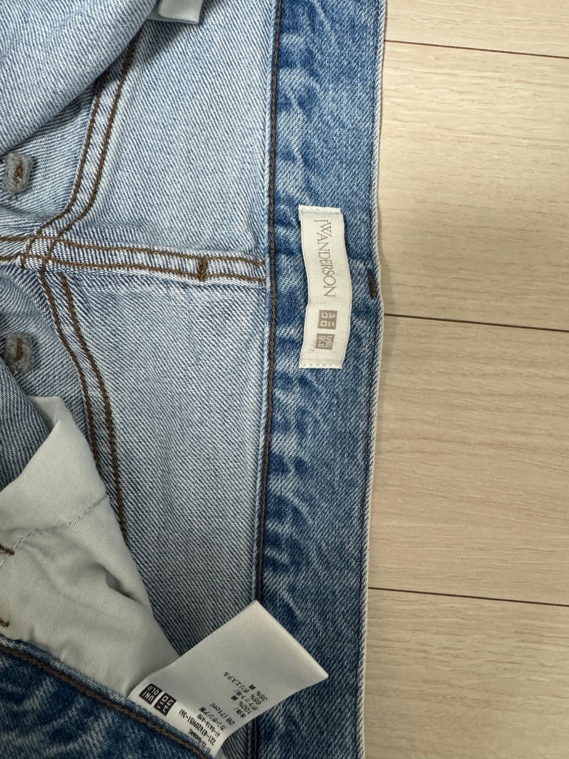 JW Anderson/Uniqlo 유니클로 스트레이트 진 63블루 28 상품이미지3