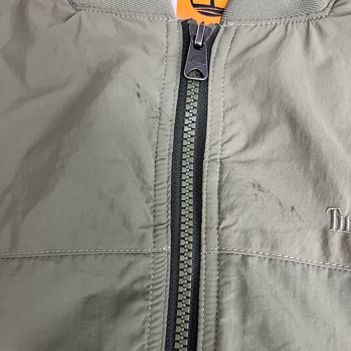 팀버랜드 카키 나일론 봄버 자켓 M 상품이미지9