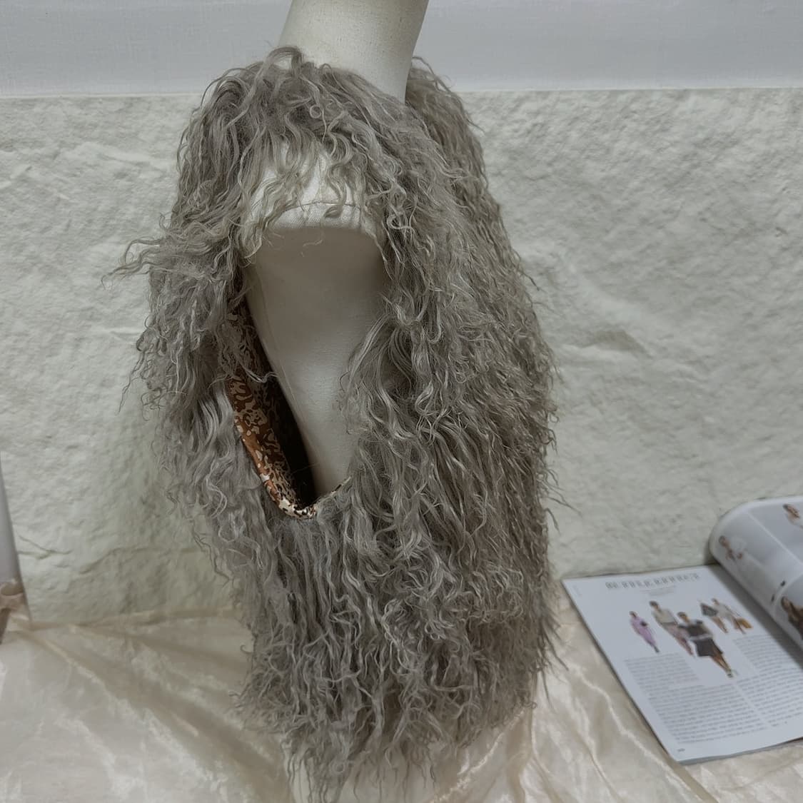 빈티지 그레이 양털 토스카나 조끼 베스트 상품이미지3