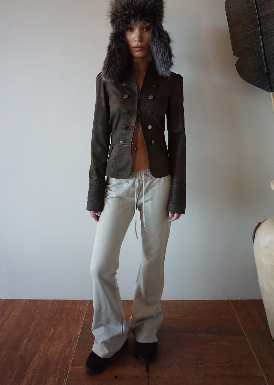 Glitter Boots Cut Sweatpants Sage 상품이미지3