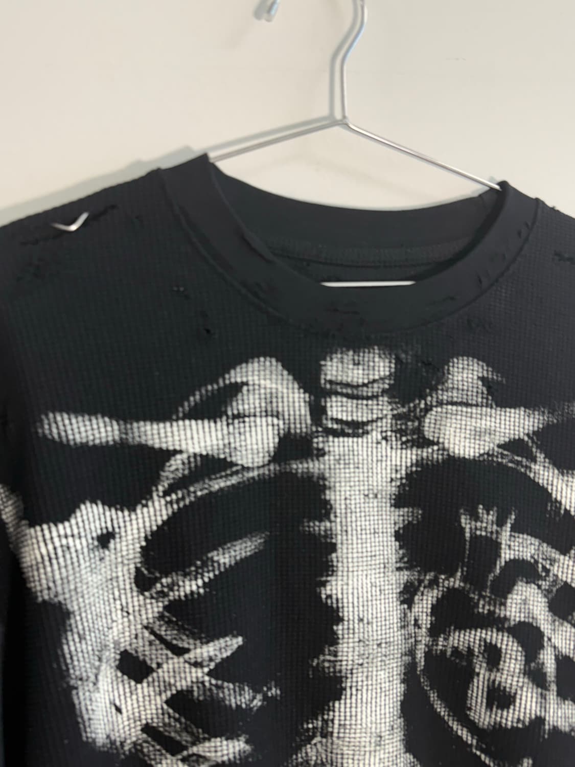 빈티지 스켈레톤 데미지 다스트레스드 와플티 상품이미지5