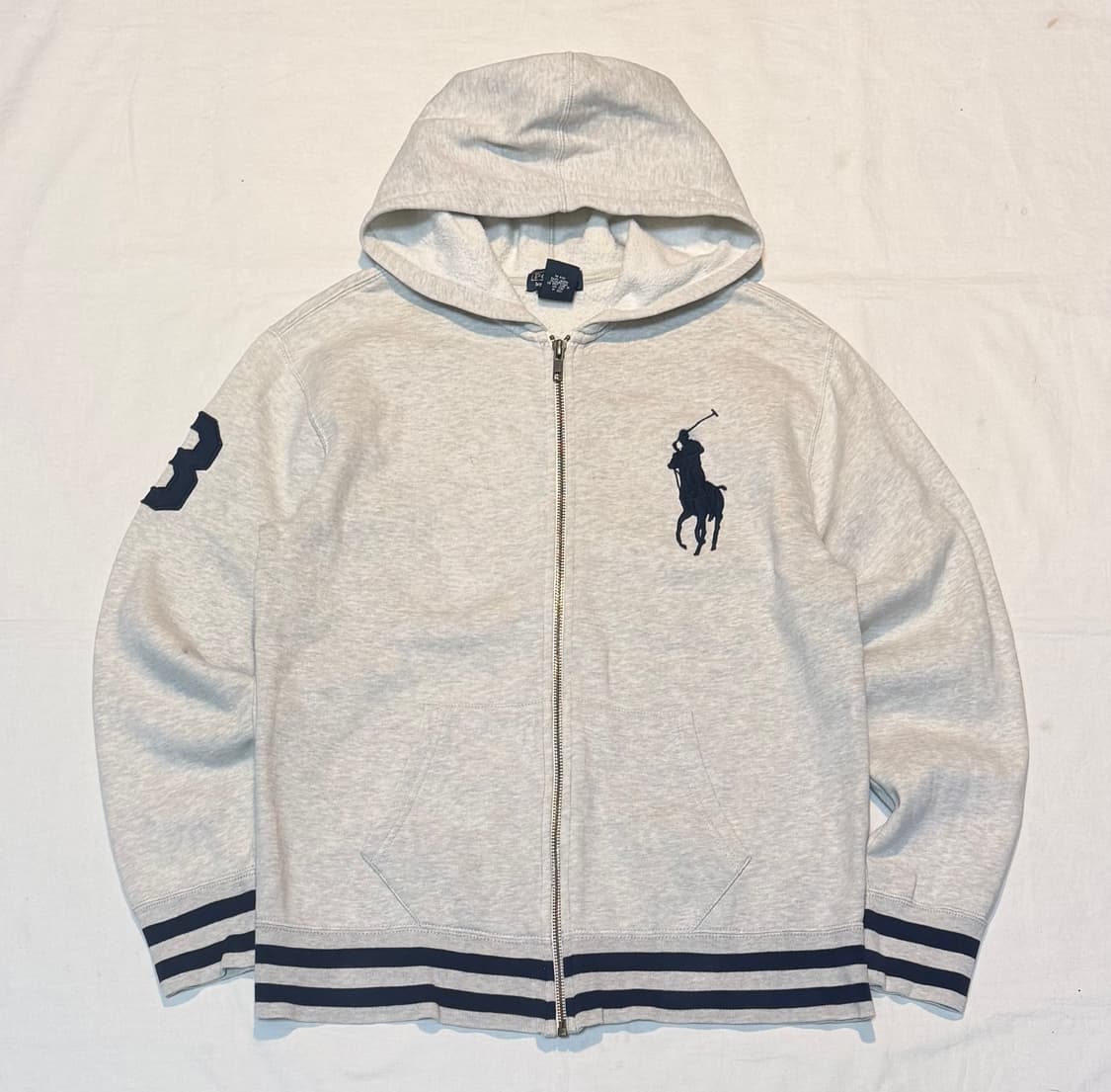 폴로 랄프로렌 빅포니 후드집업 멜란지 그레이 상품이미지1