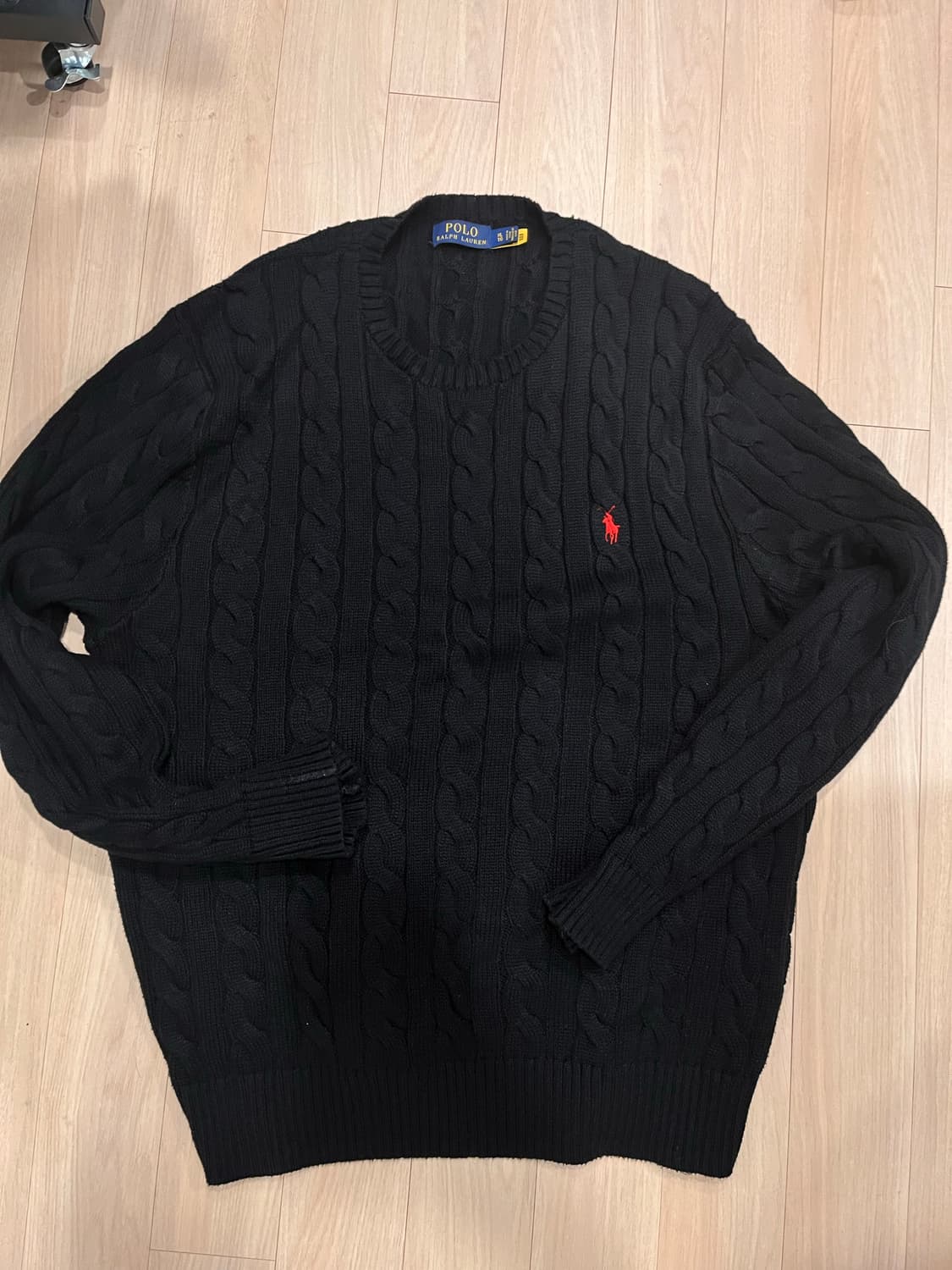 폴로 랄프로렌 케이블 니트 블랙 상품이미지1