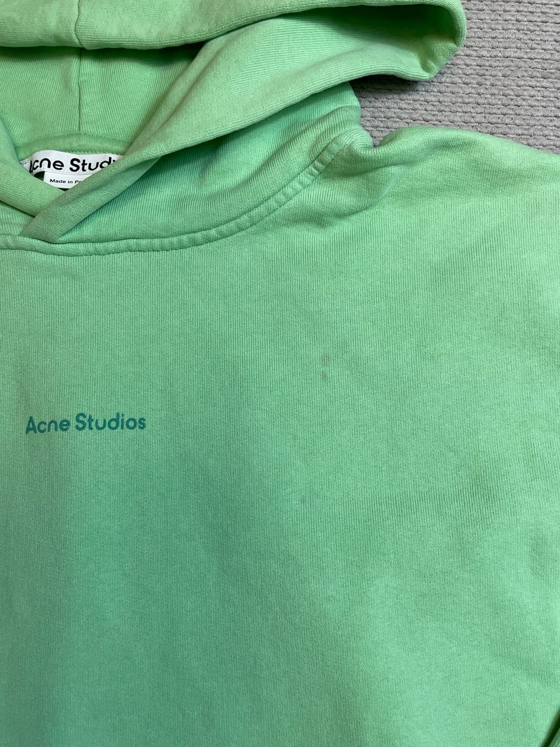아크네 스튜디오 민트 그린 후드티 상품이미지4