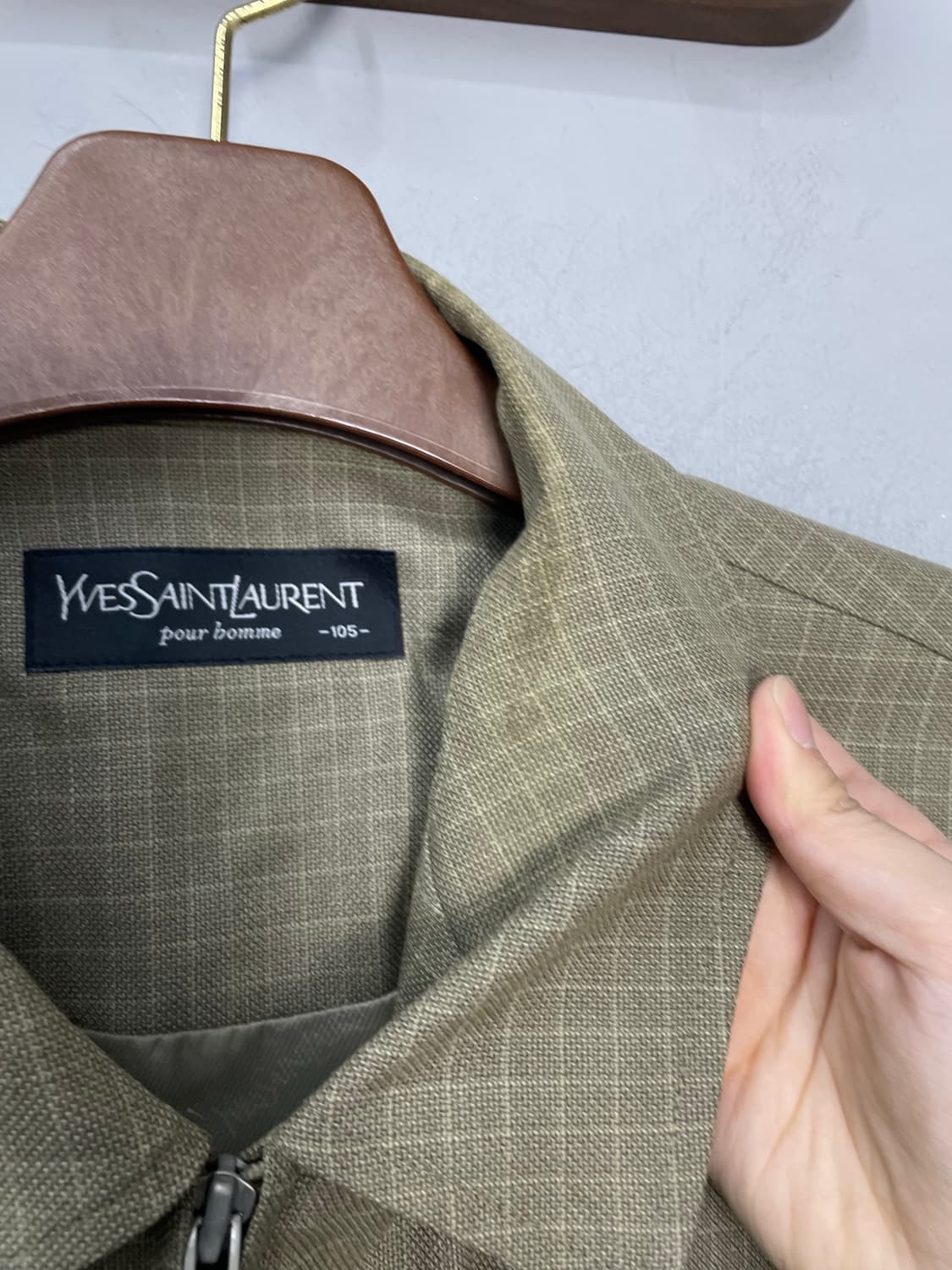 입생로랑 체크 블루종 자켓 H1754 상품이미지9