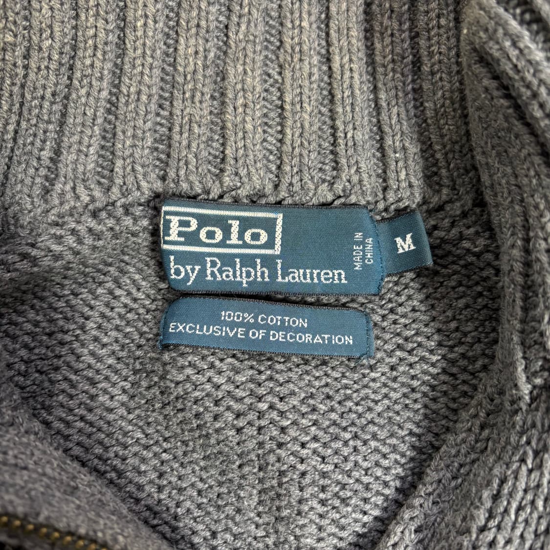 폴로 랄프로렌 하프집업 니트 그레이(M) 상품이미지5