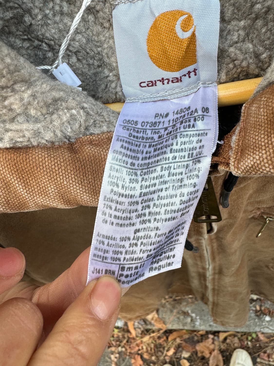 00s 칼하트 빈티지 j141 브라운 덕캔버스 디트로이트 액티브 자켓 상품이미지7