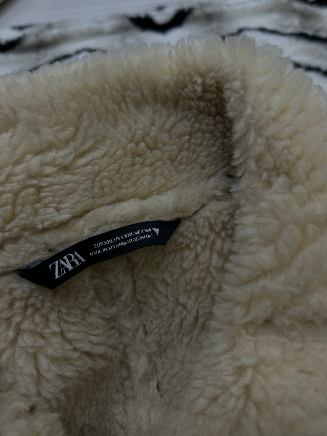 [2XL]ZARA 크롭 무스탕 자켓/브라운 상품이미지6