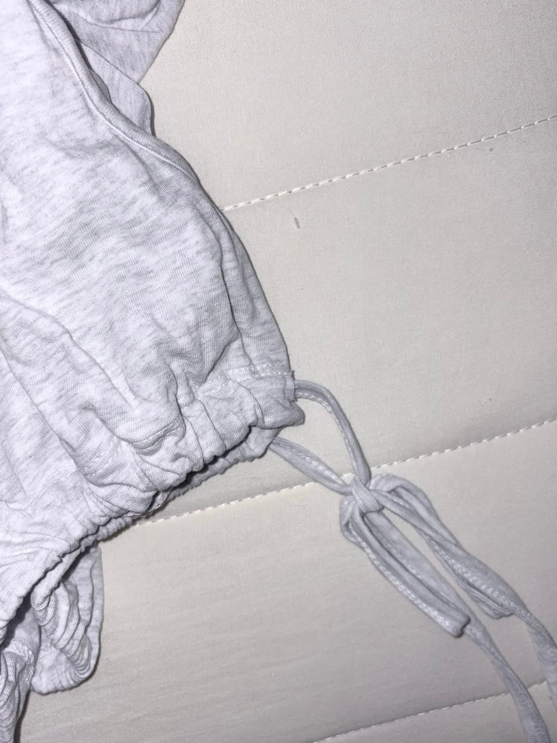 렌세 반팔 후드 퍼프 슬리브 라이트 그레이 상품이미지4