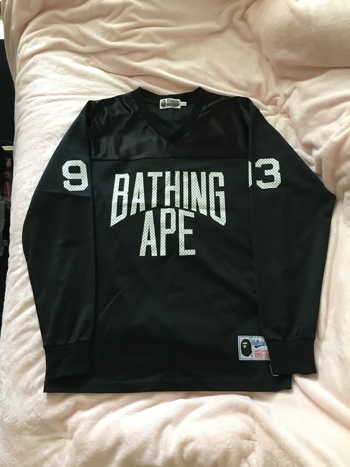 베이프 풋볼 져지 롱 슬리브 티셔츠 상품이미지1