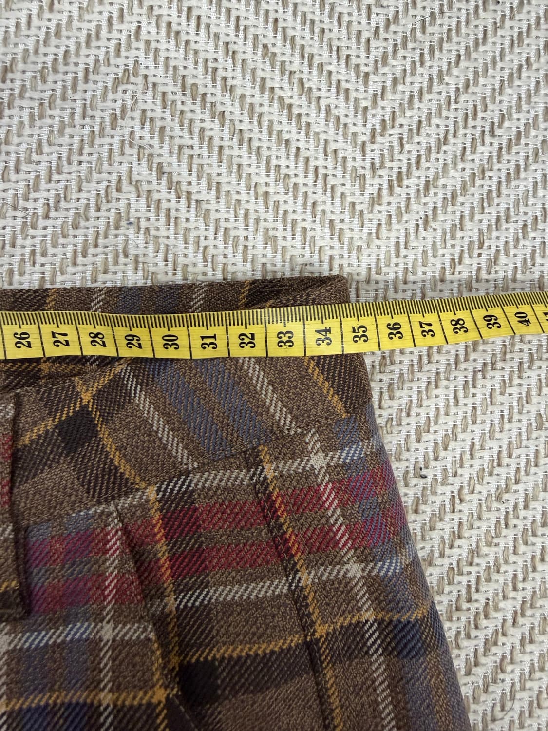 정품) LANVIN 랑방 한섬 체크 패턴 바지 26인치 상품이미지8
