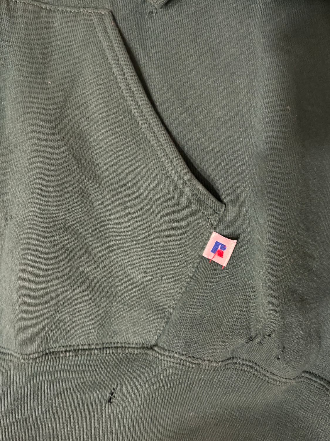 90s 미제 러셀 빈티지 후드집업 그린 상품이미지2