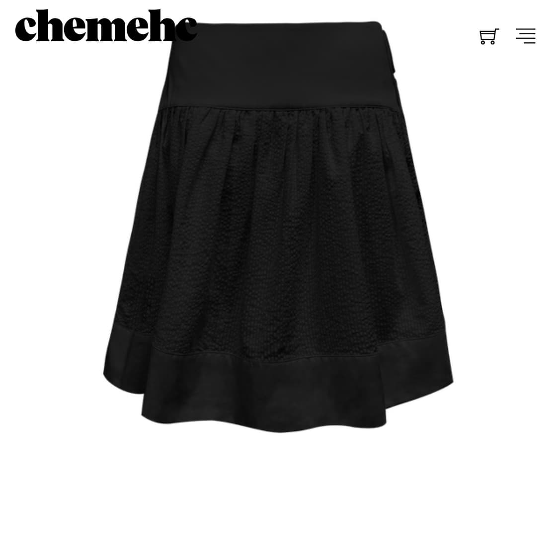 Chemehc 체메씨 breeze fold skirt (black) 상품이미지4