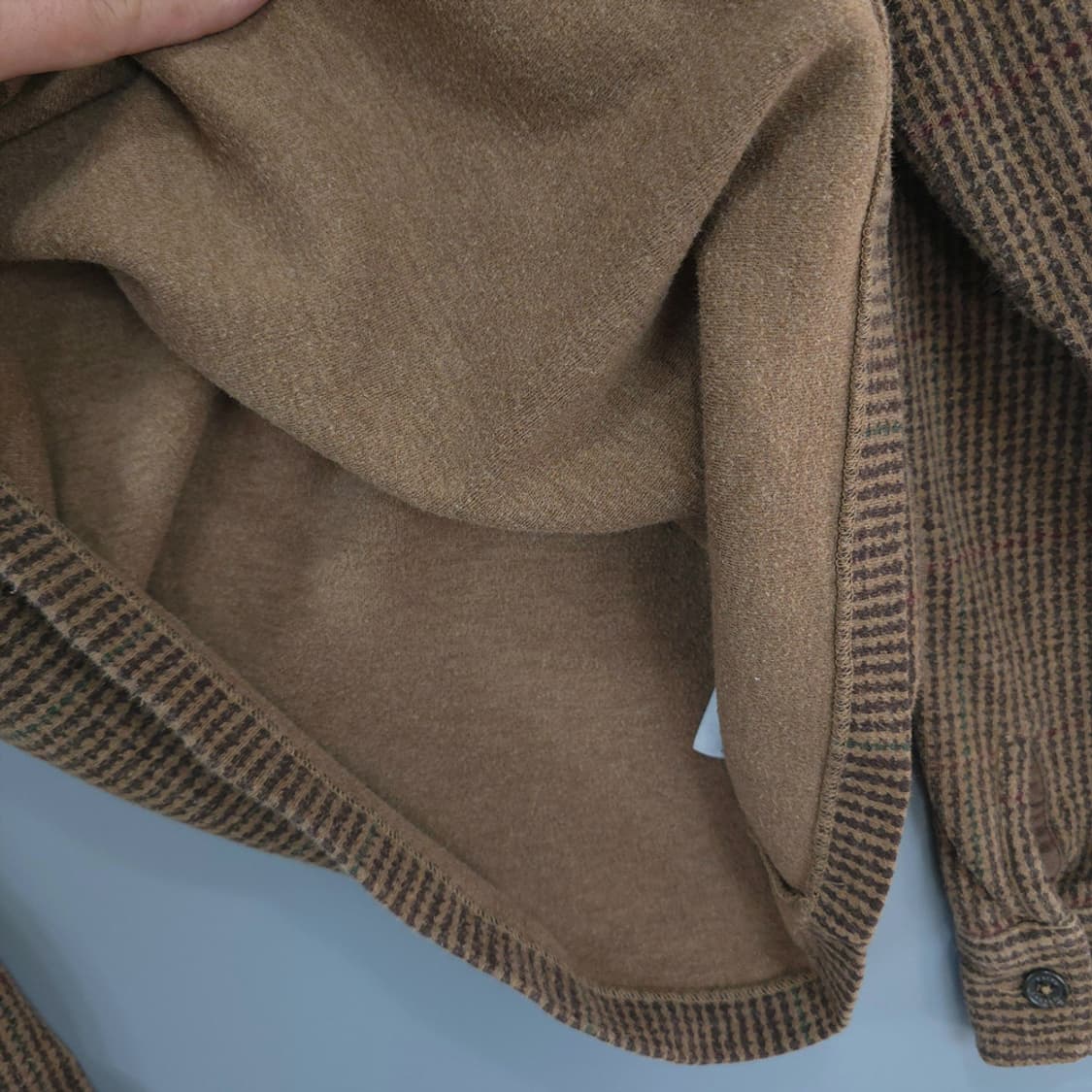 폴로 랄프로렌 브라운 체크 하프 집업 니트 상품이미지8