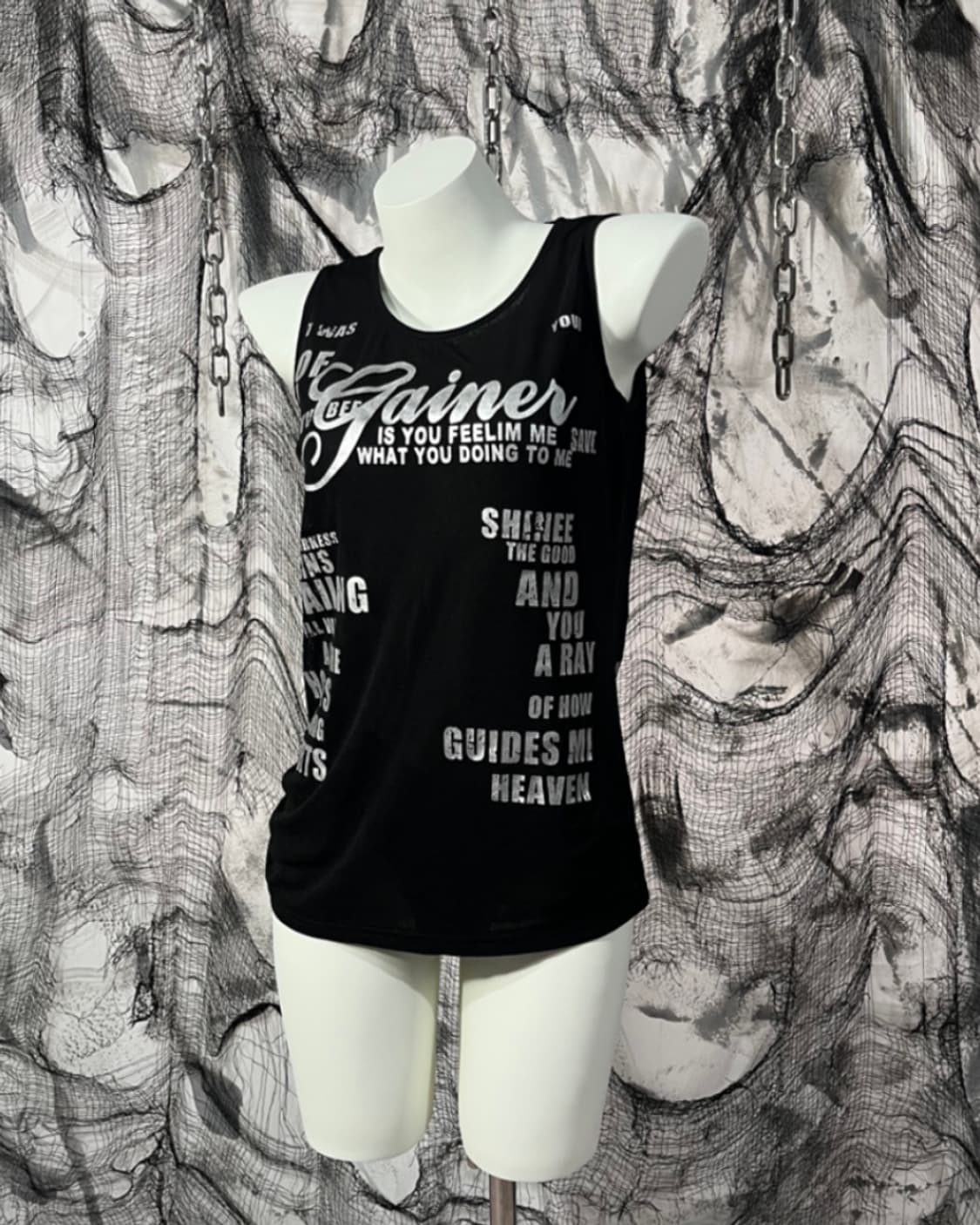 00's lettering See-through sleeveless 상품이미지2