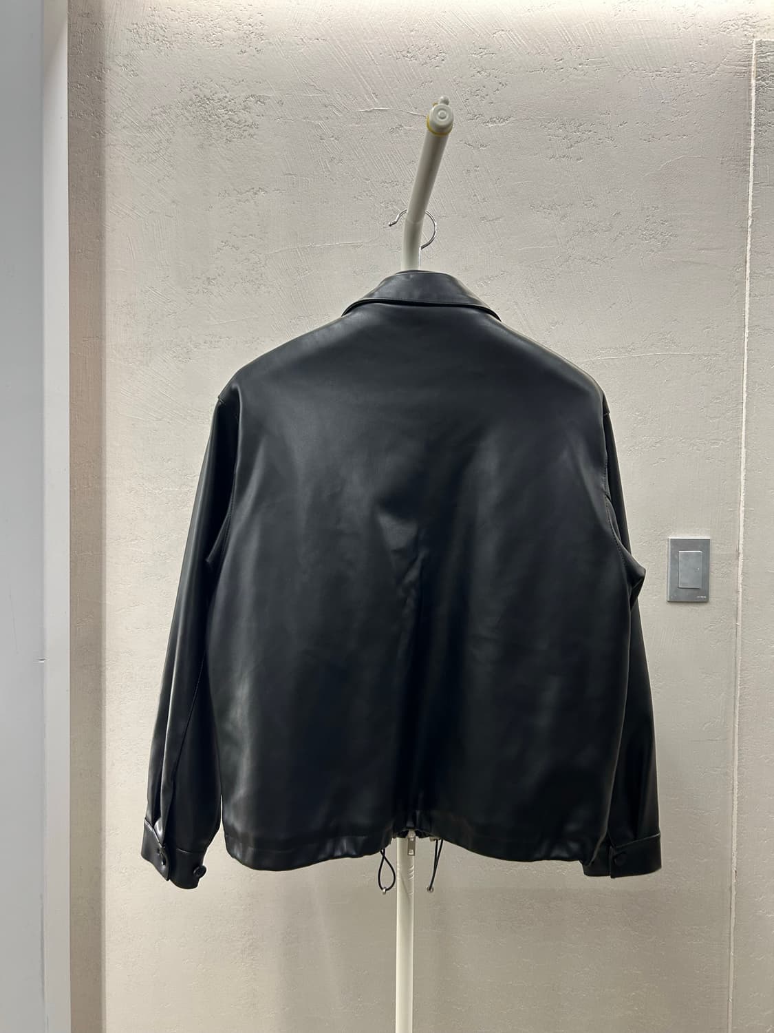 LaFudge store 블랙 레더 자켓 상품이미지3