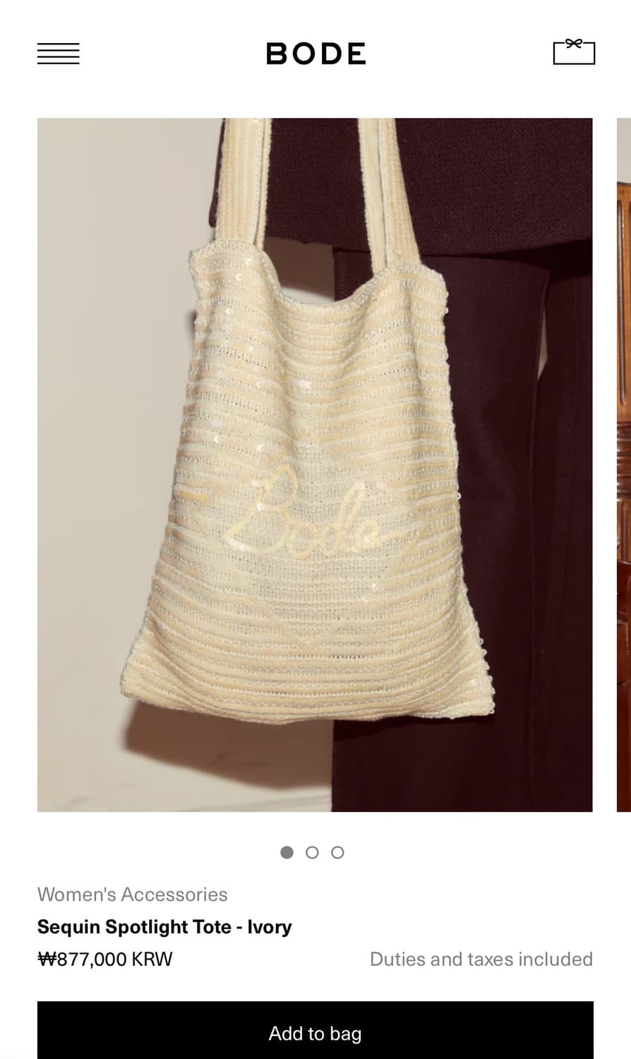 보디 BODE Sequin Spotlight 토트백 상품이미지4