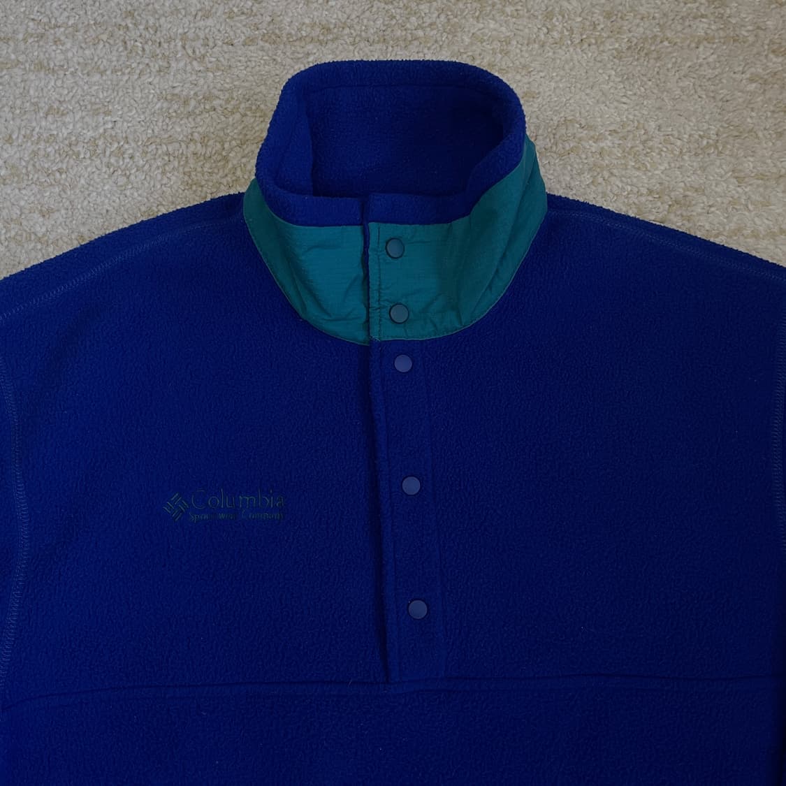 [M] 90s 컬럼비아 made USA 후리스 풀오버 플리스 신칠라 상품이미지2