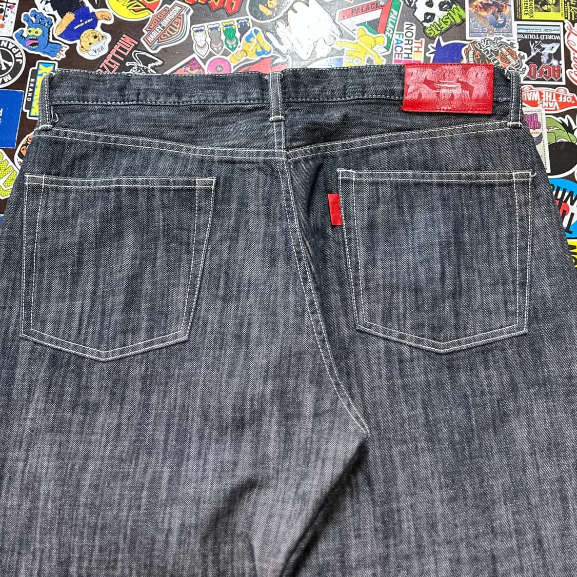 스와거 와이드 블루 진 데님 팬츠 34 상품이미지3