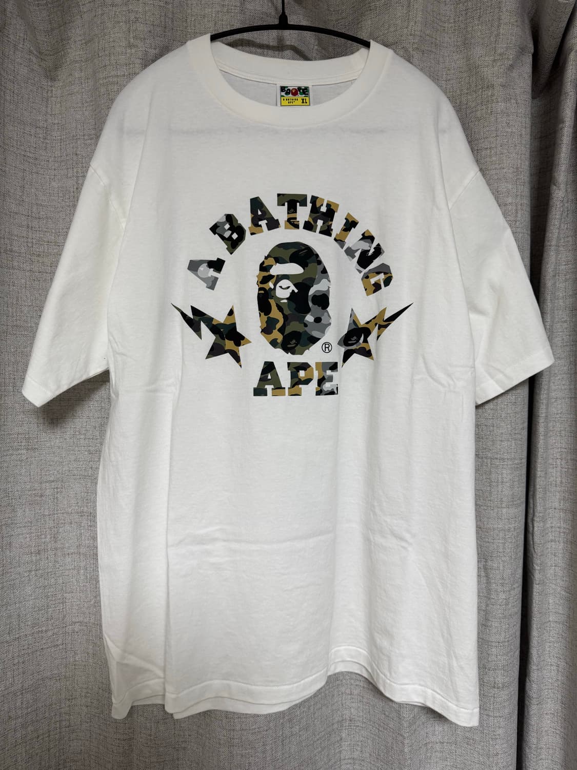 BAPE 1st Camo Crazy Sta College T-Shirt 상품이미지1