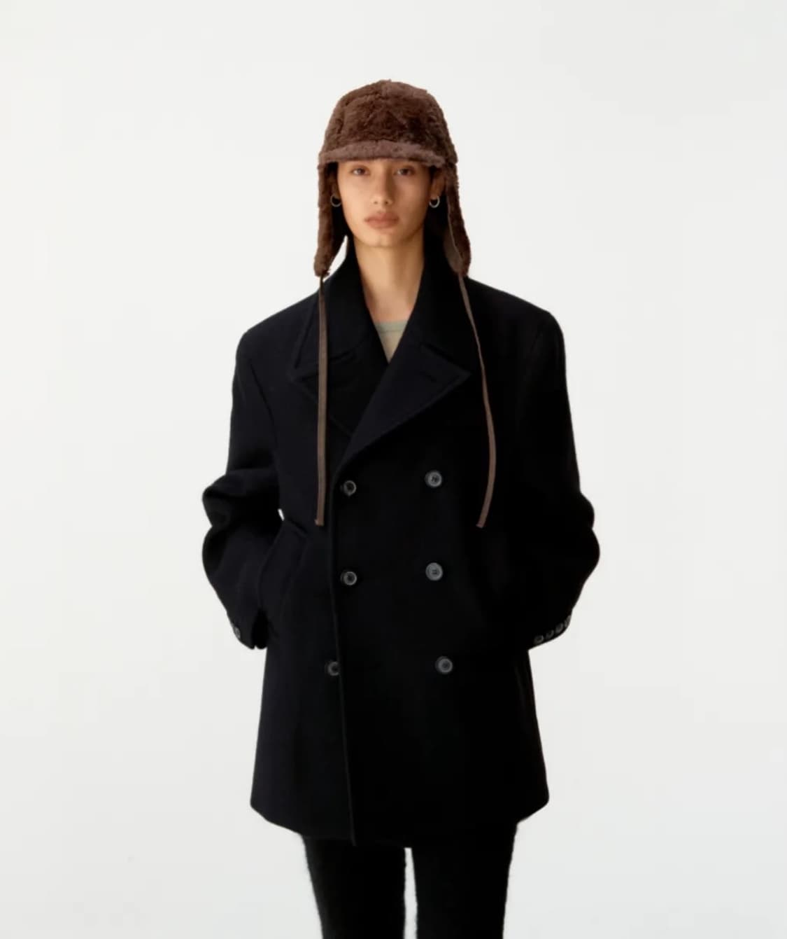 COOR 쿠어 버진 울 피코트 상품이미지1