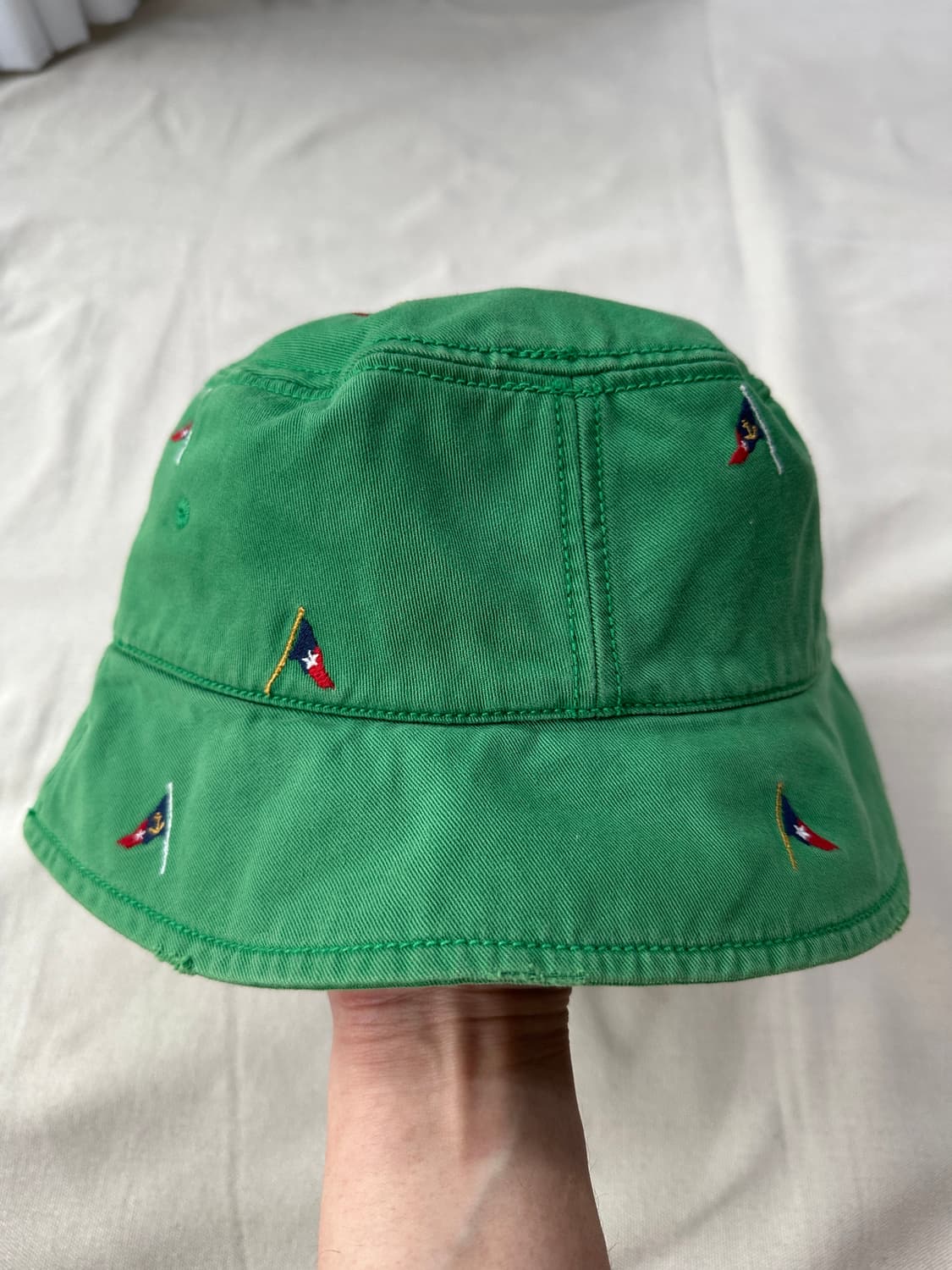 폴로 랄프로렌 요트 플래그 자수 버킷햇 그린 L/XL 상품이미지4