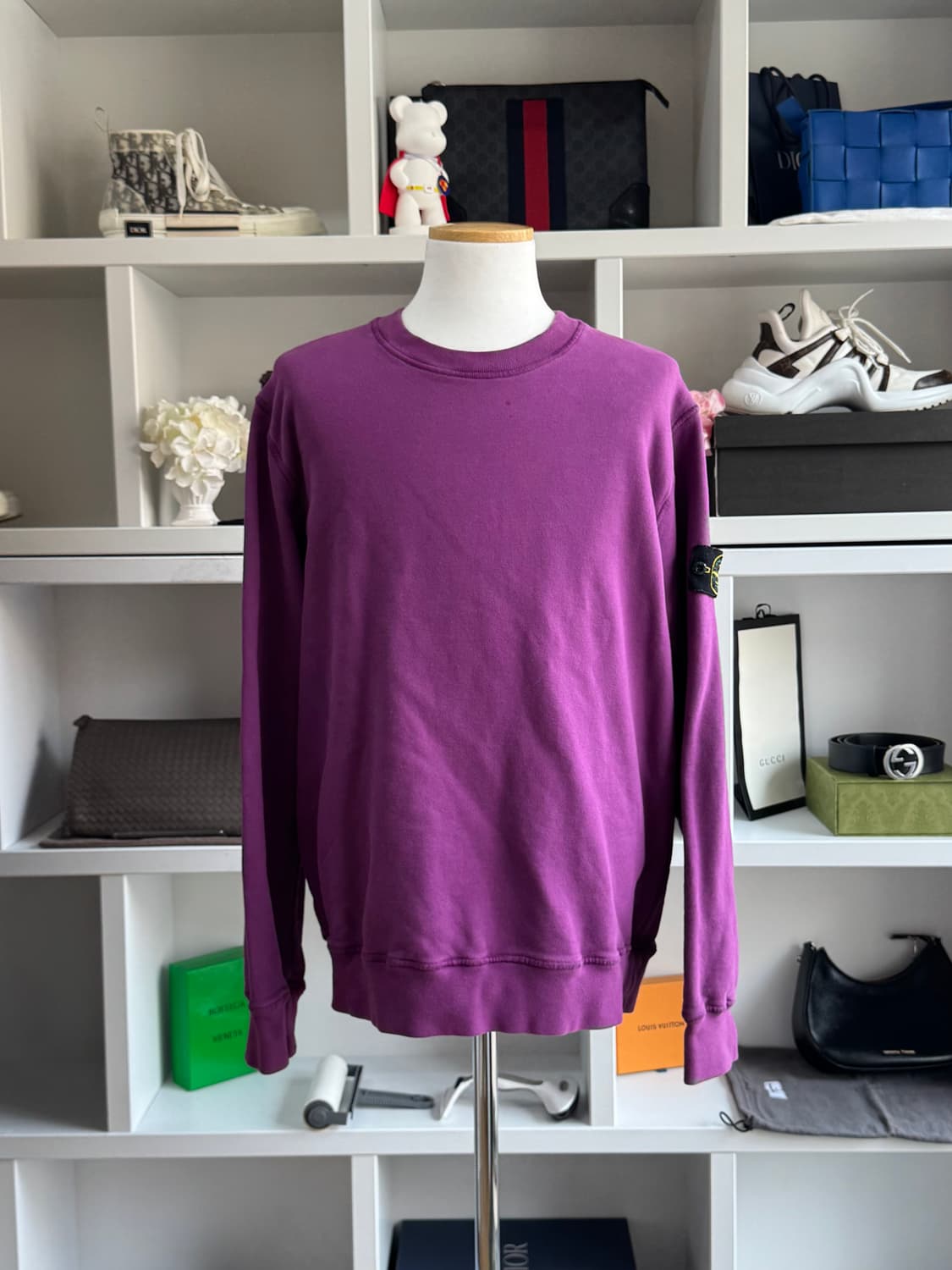 [새상품급,xl] 스톤아일랜드 퍼플 맨투맨 셔츠 티셔츠 긴팔셔츠 쭉티 상품이미지1