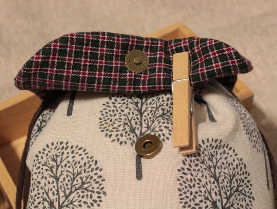 핸드메이드 나무무늬 스트링 파우치 상품이미지3