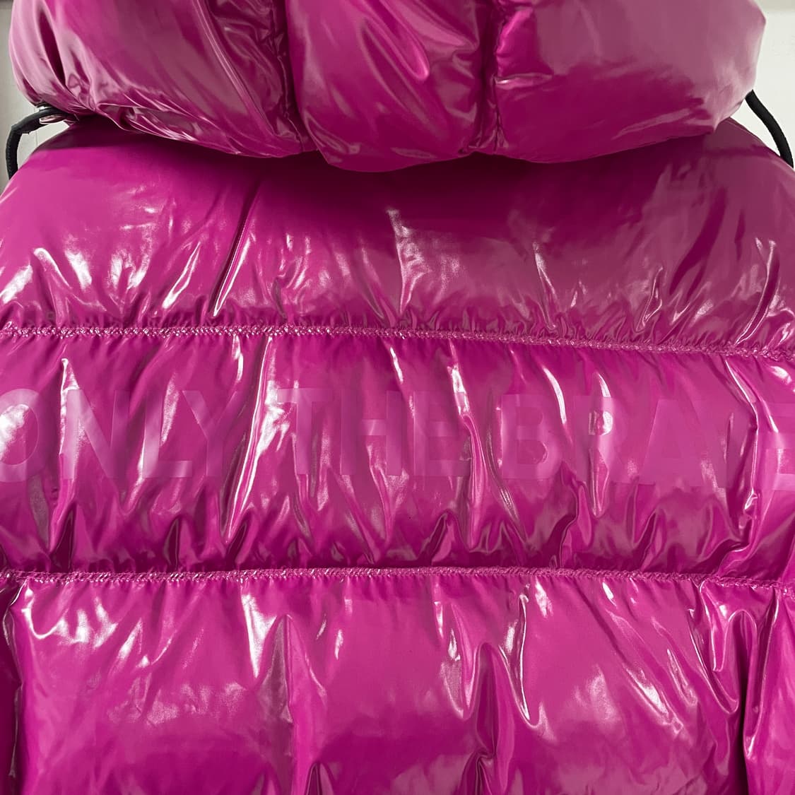 디젤 유광 핑크 패딩 XXS(W) 상품이미지7