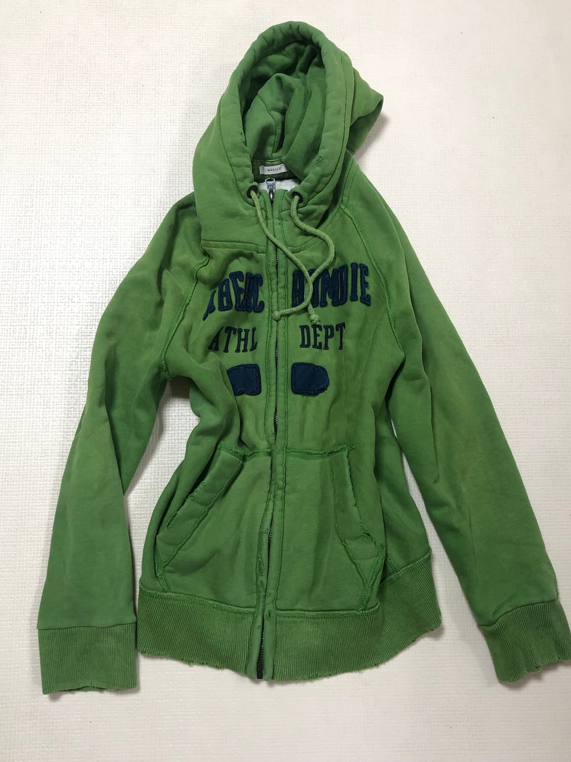 빈티지 아베크롬비 그린 데미지 후드집업 상품이미지10