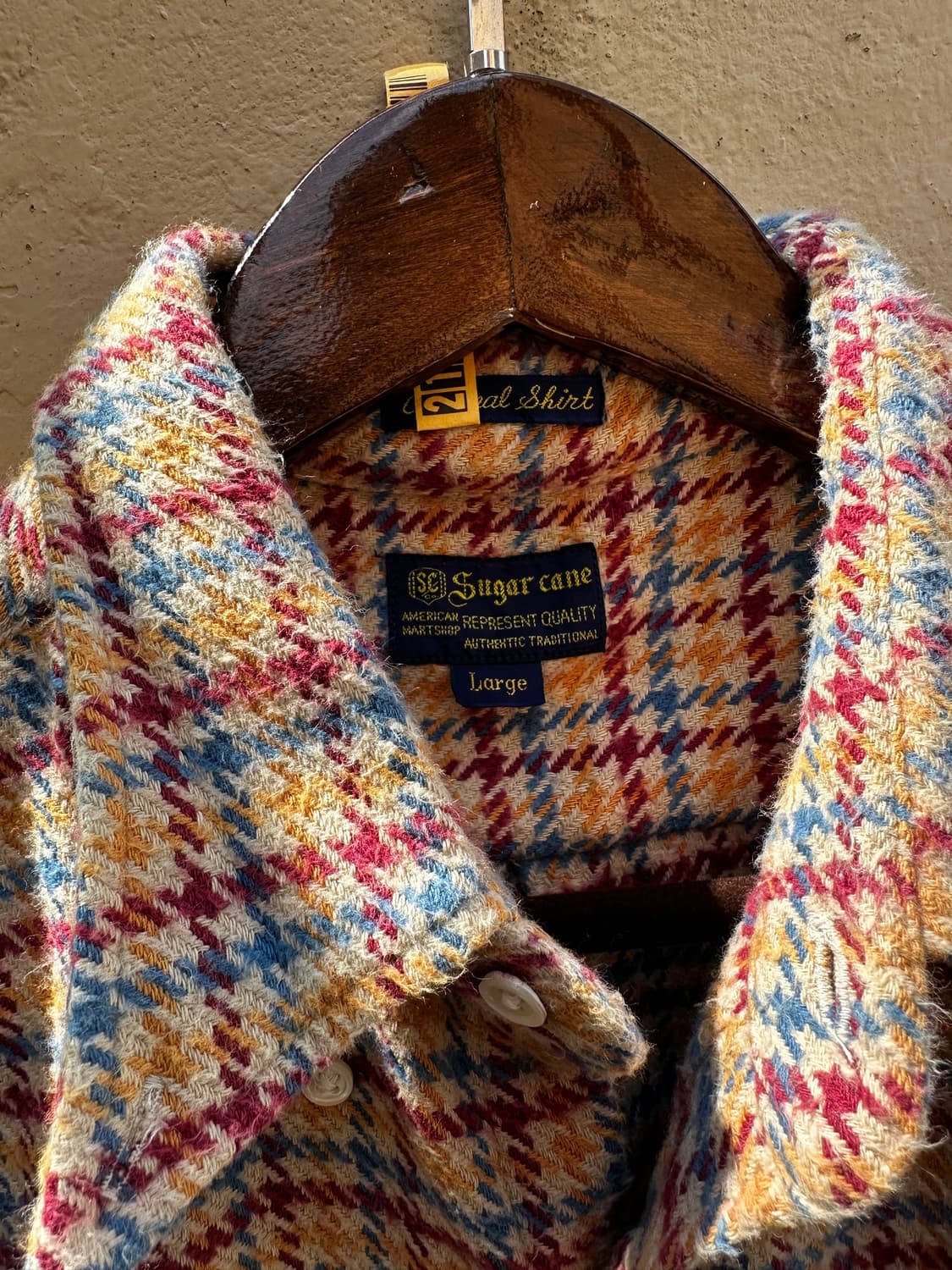 00s Sugar Cane Multi Check Flannel Shirt 상품이미지3