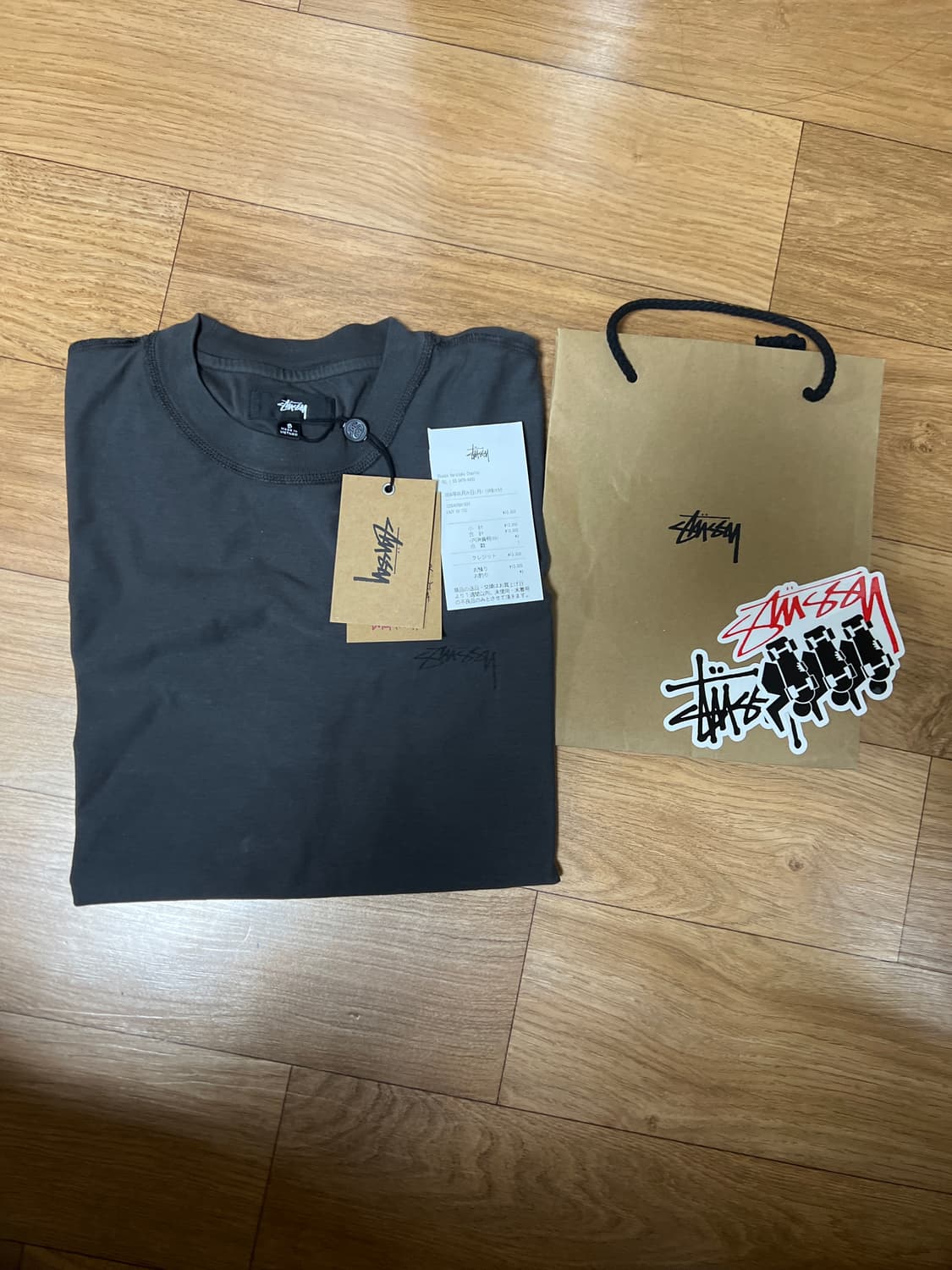 STUSSY LAZY TEE BLACK S 새상품 상품이미지8