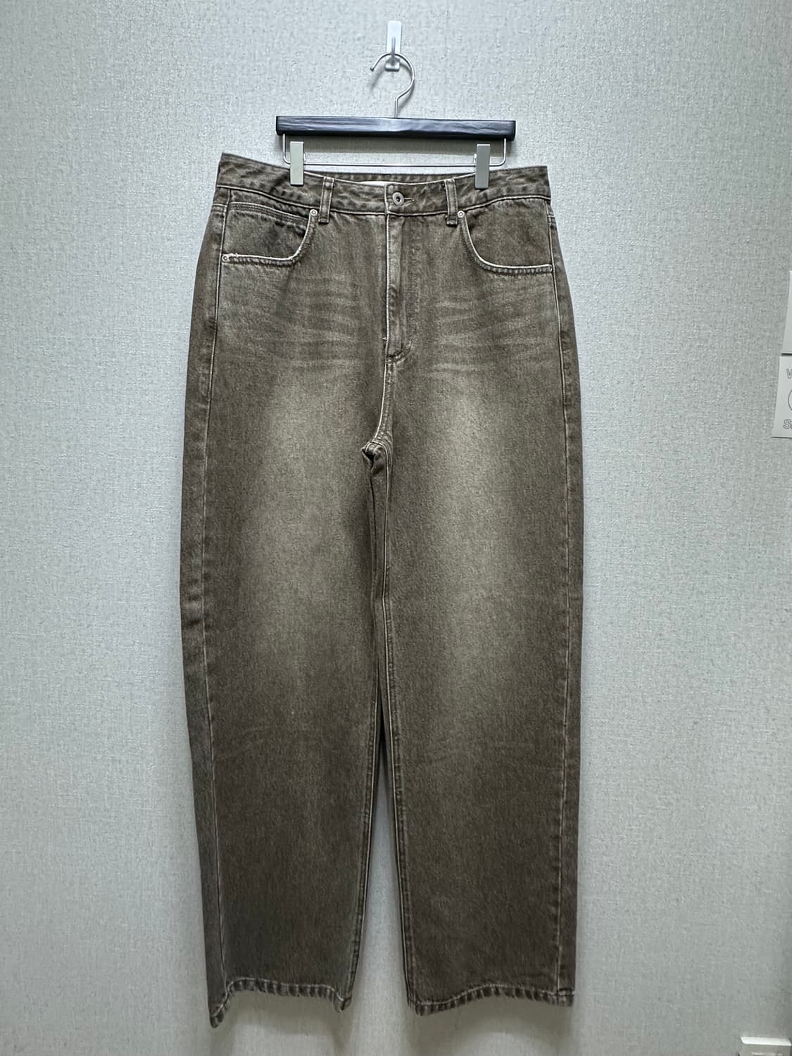 인사일런스 KIPAS 세미와이드 데님 팬츠 VINTAGE KHAKI 상품이미지1