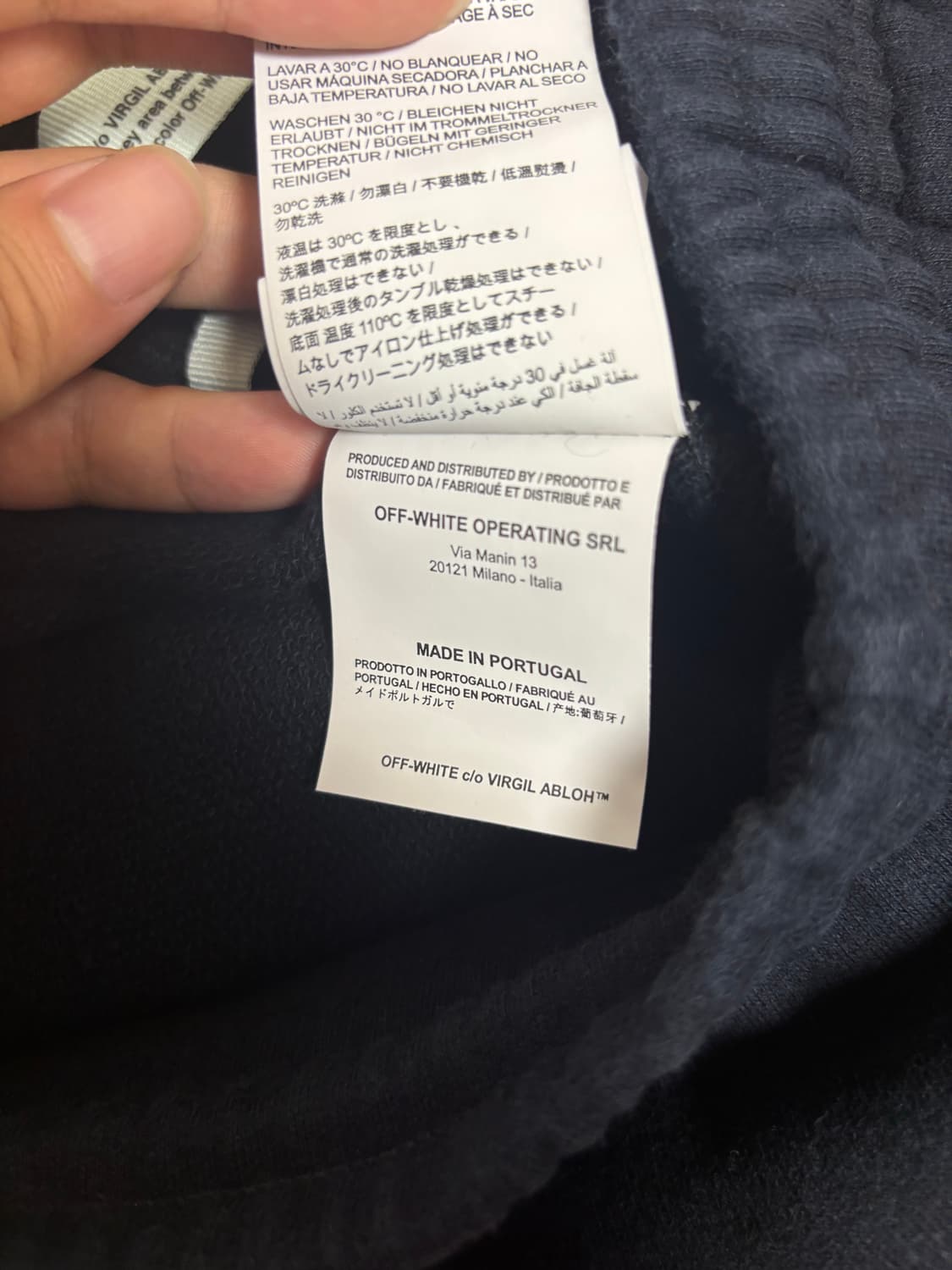 오프화이트 프린팅 스웻 반바지 made in portugal 상품이미지7