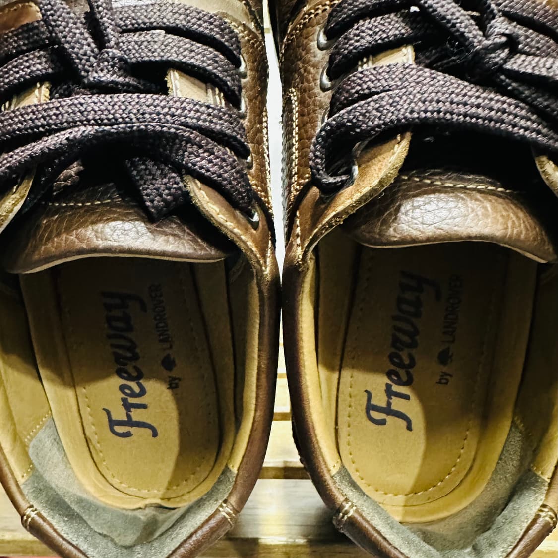 265) 랜드로버 신발 남성 남자 스니커즈 브라운 레더 캐주얼화 상품이미지8