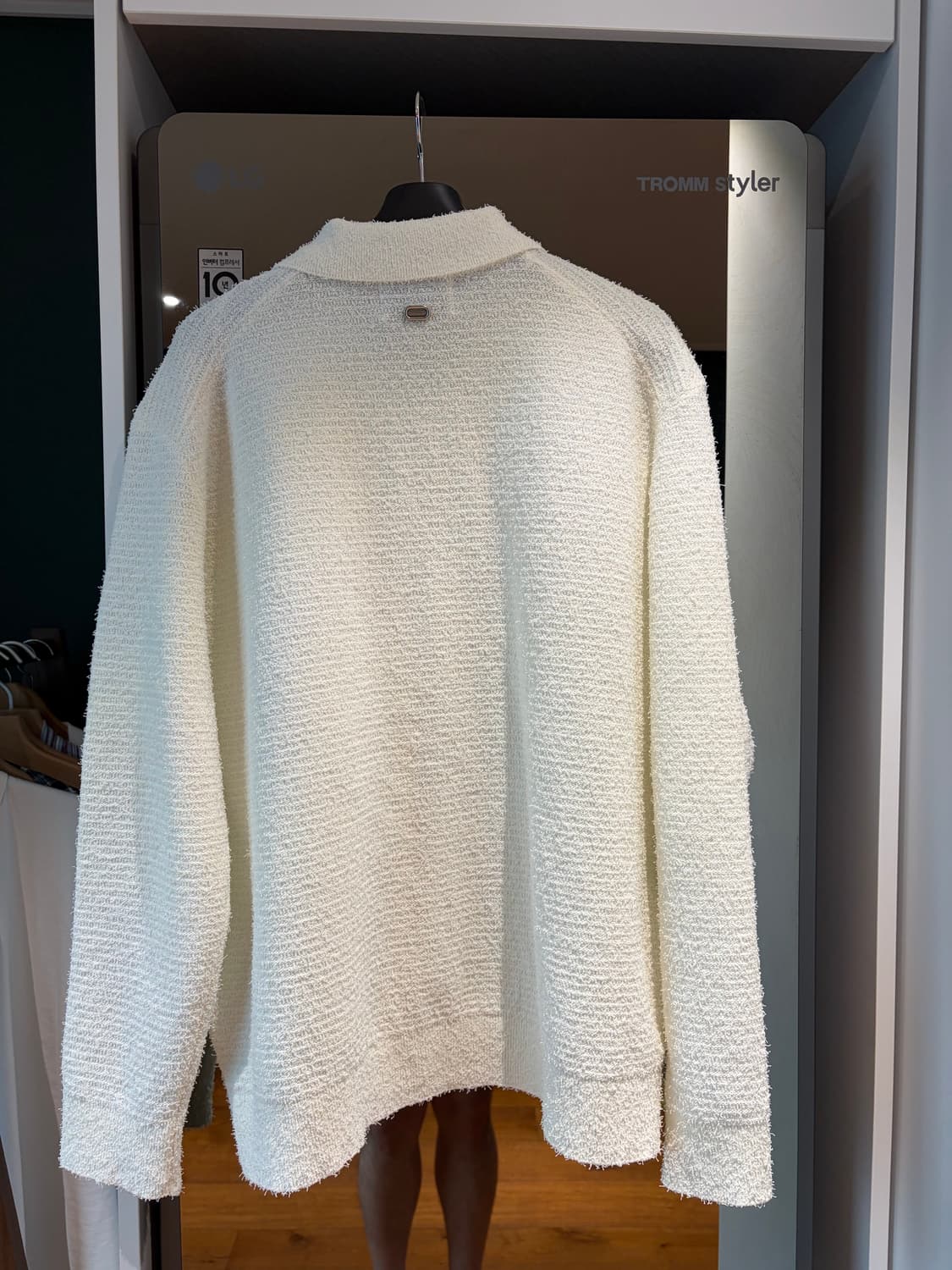 솔리드옴므 베이지 트위드 집업 니트 자켓 50 새상품 (옷걸이 동봉) 상품이미지2