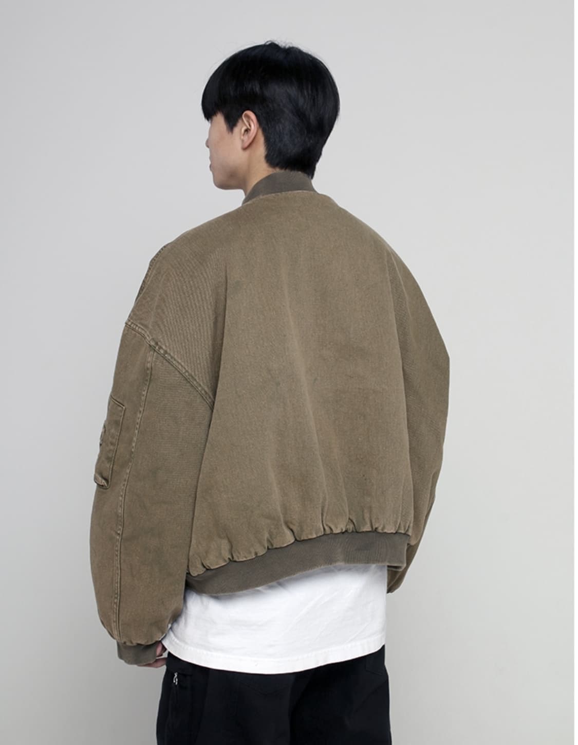 오버노우 TAN 워싱 카키 마원 봄버 상품이미지6