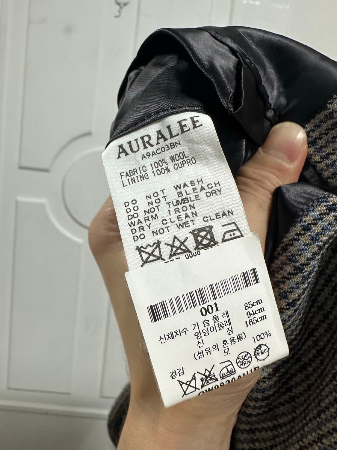 오라리 AURALEE 체크 체스터필드 코트 상품이미지5