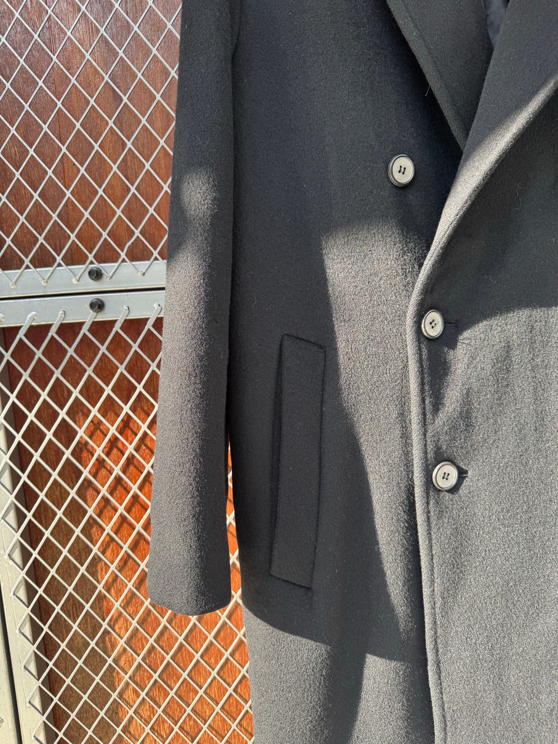 앤더슨벨 조나스 오버핏 캐시미어 블랙 롱 더플 코트 S 상품이미지3