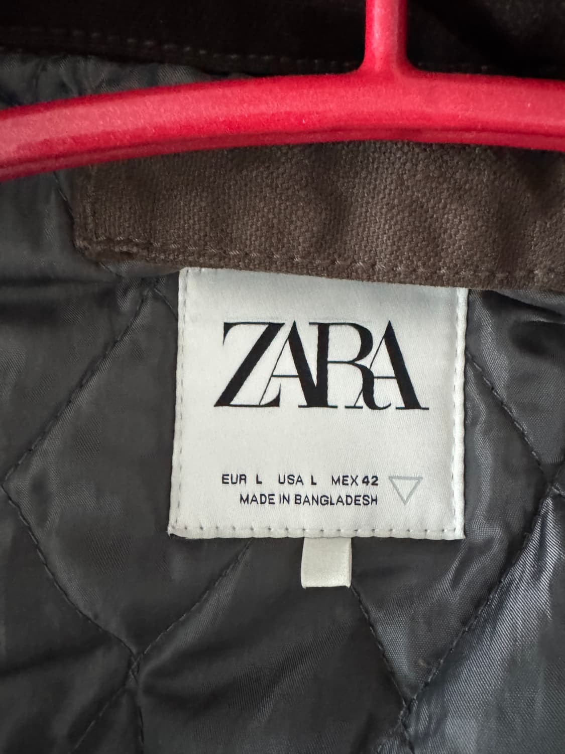 ZARA 콤비 칼라 점퍼 브라운 상품이미지6