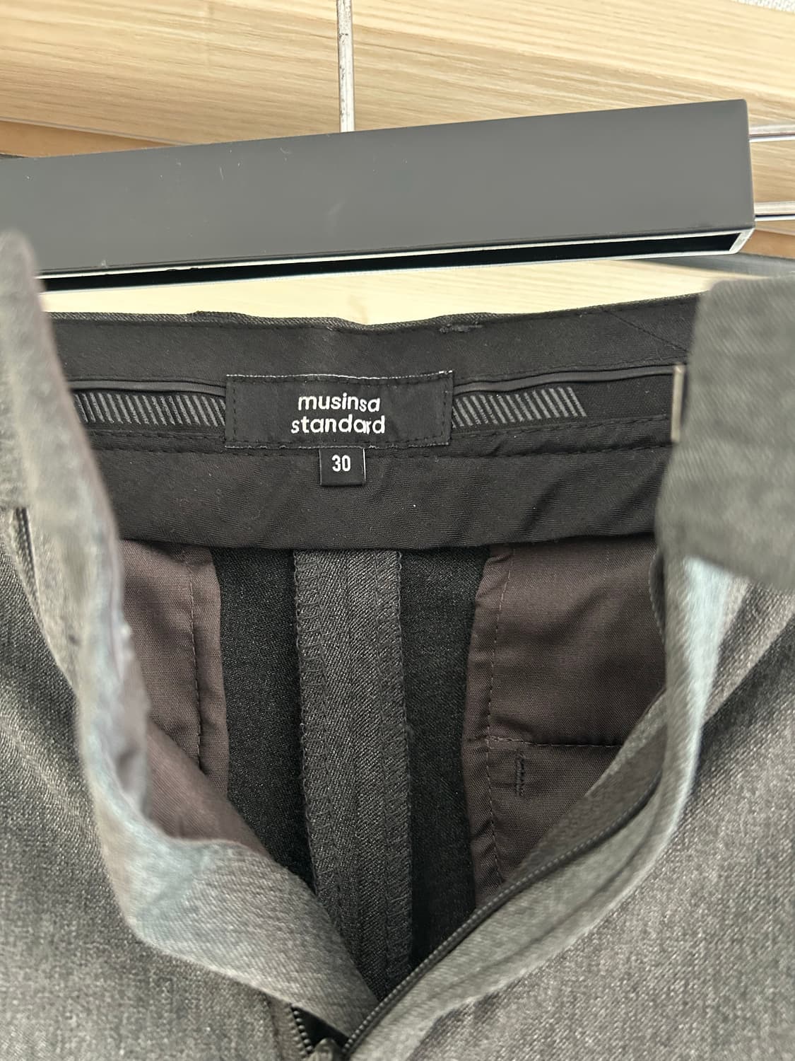 무신사스탠다드 와이드 슬랙스 미디엄그레이 30 상품이미지2